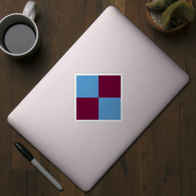 Burnley Claret and Blue Checkered Fan Flag by Culture-Factory